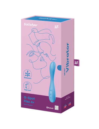 SATISFYER - APLICATIVO MULTIVIBRADOR G-SPOT FLEX 4+ AZUL