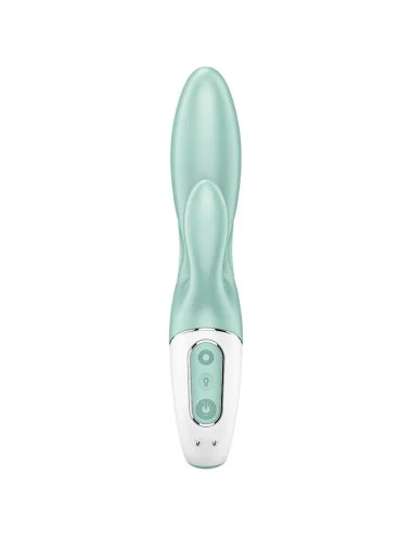 SATISFYER AIR PUMP BUNNY 5+ INFLATABLE RABBIT VIBRATOR APP - GREEN