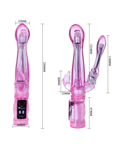 BAILE - VIBRADOR FLEXÍVEL COM ESTIMULADOR ANAL