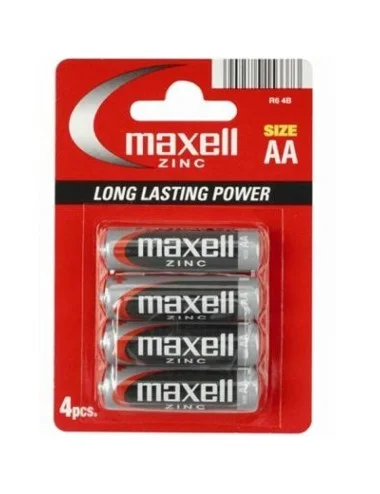 MAXELL - PILA SALINA MANGANESO AA R6 * 4 UNIDADES