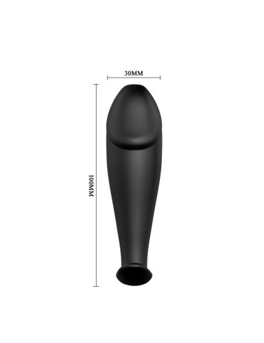 PRETTY LOVE - SILICONE ANAL PLUG FORMA DE PÊNIS E 12 MODOS DE VIBRAO PRETO