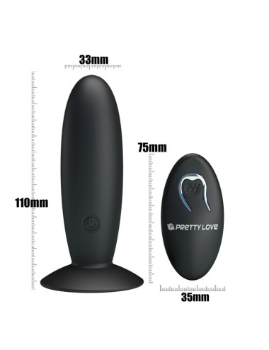 PRETTY LOVE - PLUG ANAL RECARREGVEL COM VIBRAO E CONTROLE