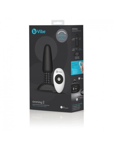 B-VIBE - PLUG ANAL DE CONTROLE REMOTO RIMMING 2 PRETO