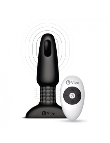B-VIBE - PLUG ANAL DE CONTROLE REMOTO RIMMING 2 PRETO