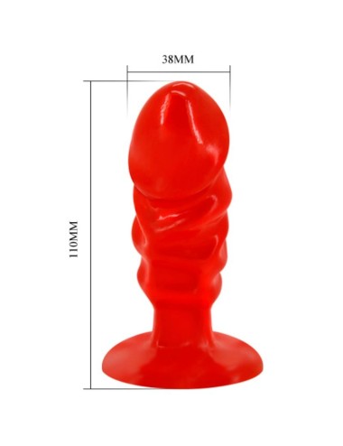 BAILE - PLUG ANAL UNISEXO COM VENTOSA VERMELHA