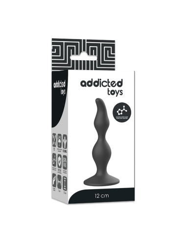 ADDICTED TOYS - PLUG SEXUAL ANAL 12 CM PRETO