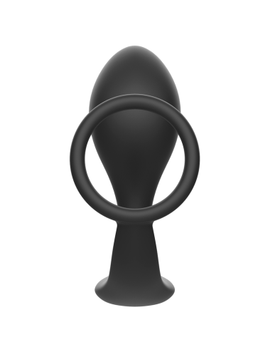 ADDICTED TOYS - PLUG ANAL COM ANEL DE SILICONE PRETO