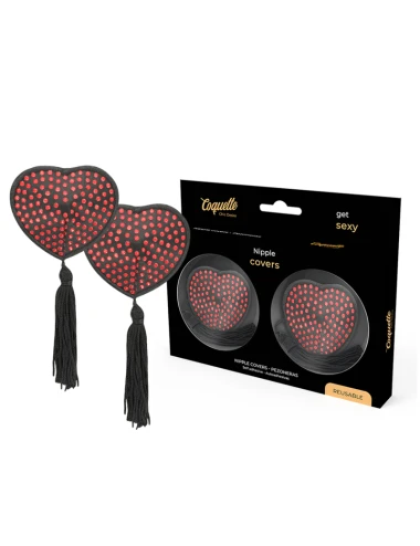 COBERTURA COQUETTE CHIC DESIRE PARA BICO CORAÇÃO PRETO / VERMELHO