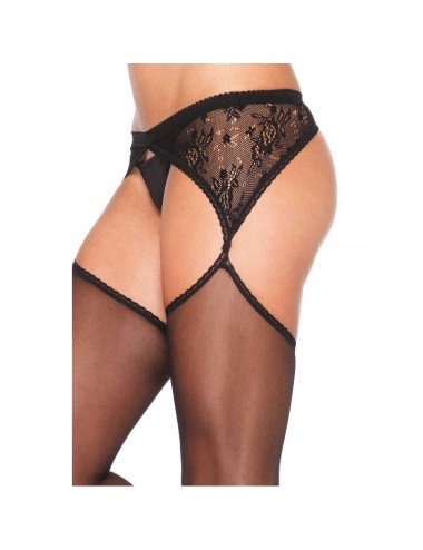 LEG AVENUE - CALA COM BORDADO LIGA PRETA