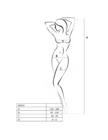 PASSION WOMAN BS014 BODYSTOCKING RED ONE SIZE