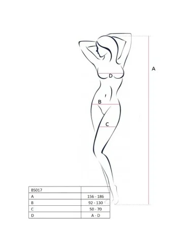 PASSION WOMAN BS017 BODYSTOCKING WHITE ONE SIZE
