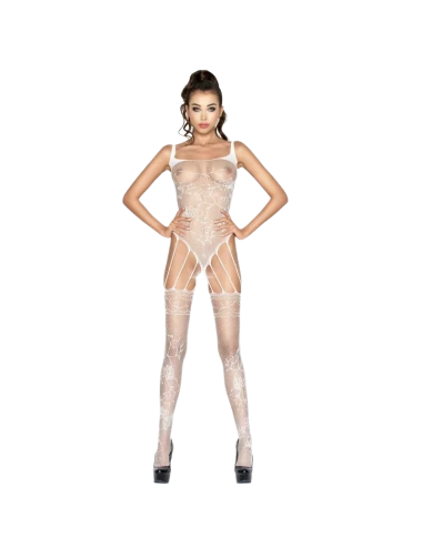 PASSION WOMAN BS034 BODYSTOCKING WHITE ONE SIZE