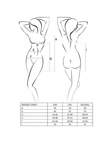 PAIXÃO MULHER MADDIE CORSET BLACK L / XL