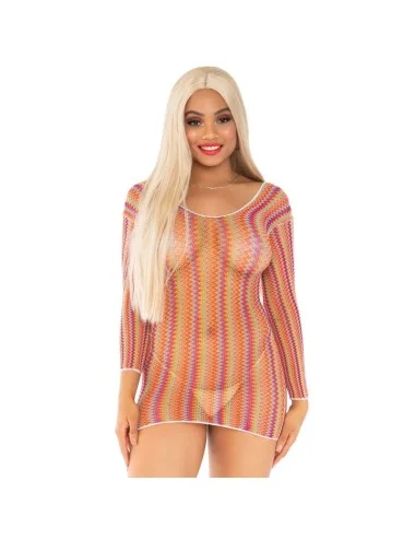 LEG AVENUE ZIGZAG MULTICOLOR MINI VESTIDO TAMANHO ÚNICO