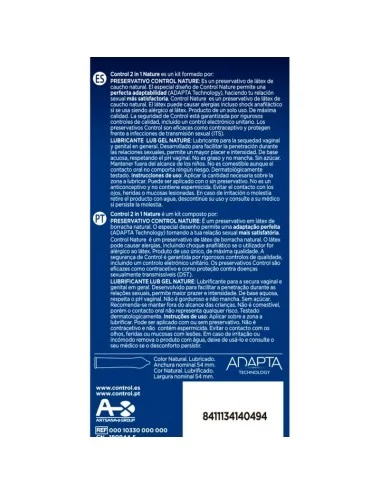 CONTROL - DUO NATURA 2-1 CONSERVANTE + GEL 6 UNIDADES