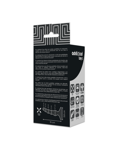 ADDICTED TOYS - PLUG SEXUAL ANAL 10 CM PRETO