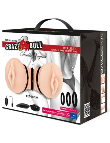 CRAZY BULL - MASTURBADOR DE VAGINA DUPLA REALÍSTICA EMMA