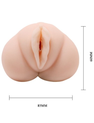 CRAZY BULL - MASTURBADOR DE VAGINA DE PELE DE GUA COM BALAS VIBRANTES