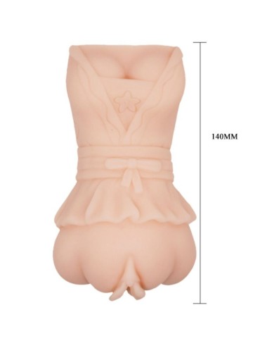 CRAZY BULL - MASTURBADOR DE VAGINA DE PELE DE GUA COM BALAS VIBRANTES