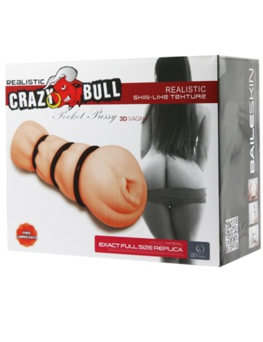 CRAZY BULL - MASTURBADOR DE VAGINA COM ANÉIS