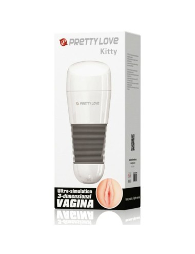PRETTY LOVE - MASTURBADOR DE VAGINA KITTY WHITE