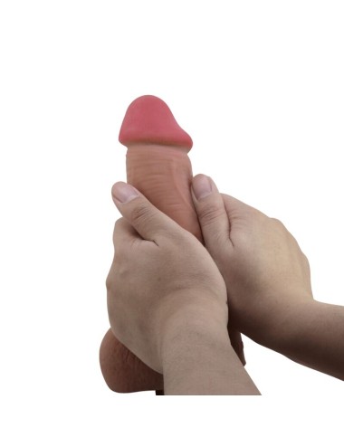 PRETTY LOVE - SÉRIE SLIDING SKIN DILDO REALÍSTICO COM VENTOSA DESLIZANTE PELE MARROM 23