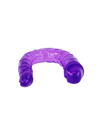 BAILE - DILDO DUPLO EM GELÉIA FLEXÍVEL LILS
