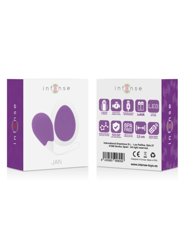 INTENSE - OVO VIBRANTE DE CONTROLE REMOTO JAN LILAC