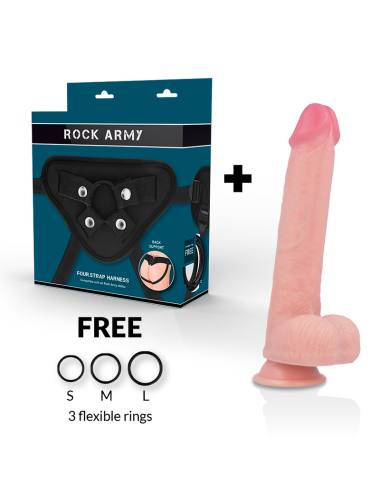 ROCKARMY - ARN S + DILDO SILICONE LÍQUIDO PREMIUM KINGCOBRA 24 CM -O- 4.77 CM