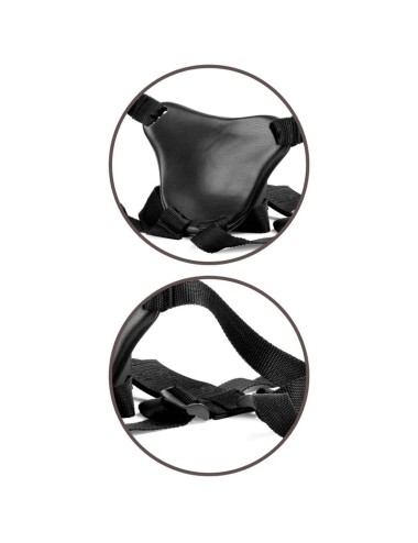KING COCK - ELITE KIT DE ARNÊS AJUSTVEL DELUXE ANEL COM TESTÍCULOS E DILDO 20.3 CM