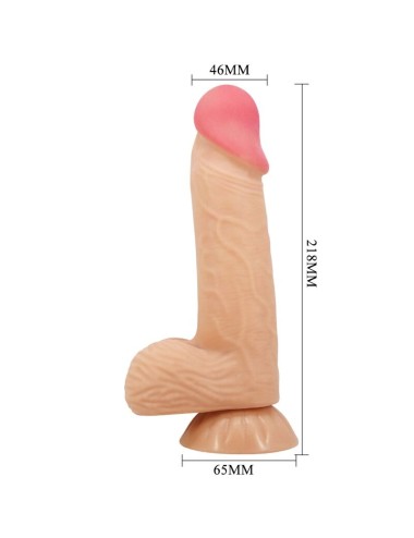 PRETTY LOVE - SÉRIE SLIDING SKIN DILDO REALÍSTICO COM VENTOSA DESLIZANTE PELE 20,6 CM