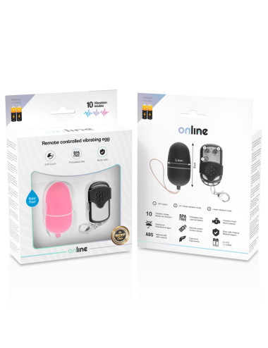 ONLINE - OVO VIBRANTE COM CONTROLE REMOTO M ROSA