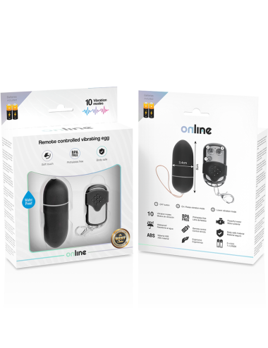 ONLINE - OVO VIBRANTE COM CONTROLE REMOTO L PRETO