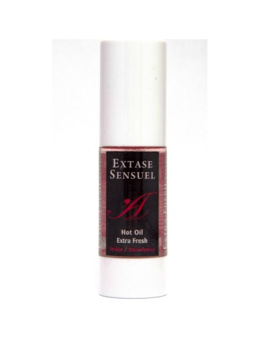 EXTASE SENSUAL - ÓLEO DE MASSAGEM COM EFEITO MORANGO EXTRA FRESCO 30 ML