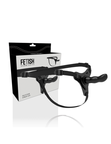FETISH SUBMISSIVE HARNESS - SILICONE PRETO G-SPOT 16 CM