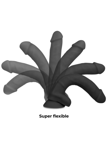 COCK MILLER - ARNÊS + DENSIDADE DE SILICONE ARTICULVEL COCKSIL PRETO 19,5 CM