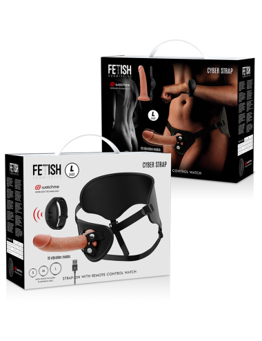 FETISH SUBMISSIVE CYBER STRAP - ARNÊS COM TECNOLOGIA DILDO WATCHME L DE CONTROLE REMOTO
