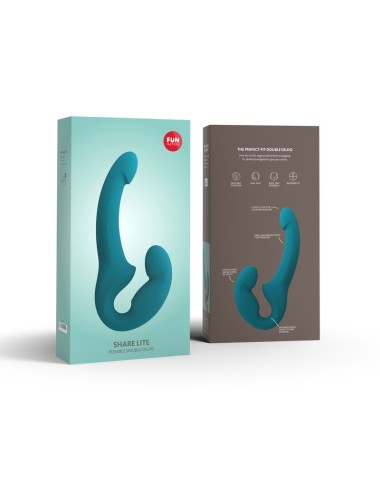 FUN FACTORY - SHARE LITE DILDO DUPLO DEEP SEA AZUL
