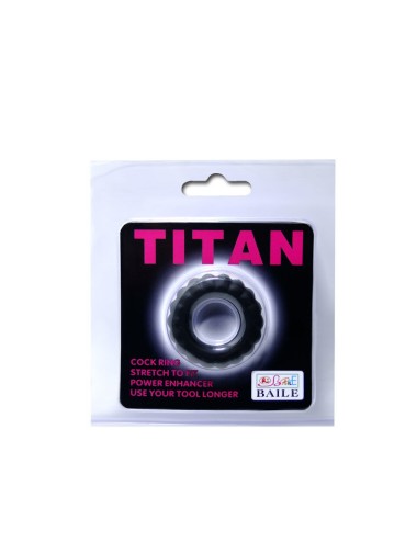 BAILE - ANEL PÊNIS TITAN PRETO 2 CM