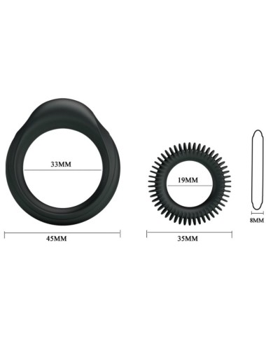 BAILE - KIT 2 ANÉIS DE SILICONE ANEL MASCULINO
