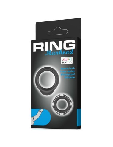 BAILE - KIT 2 ANÉIS DE SILICONE ANEL MASCULINO