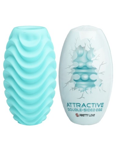 PRETTY LOVE - OVO MASTURBADOR TURQUESA DUPLA FACE