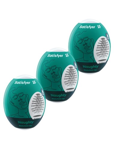 SATISFYER - 3 OVOS MASTURBADOR NAUGHTY