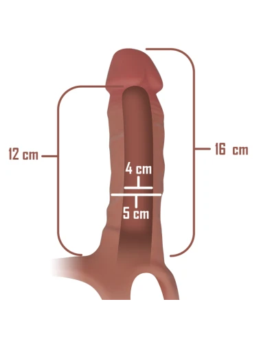 INTENSE - ARNÊS OCO COM DILDO DE SILICONE 16 X 3,5 CM