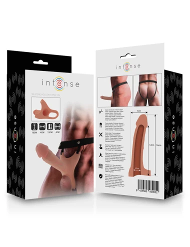 INTENSE - ARNÊS OCO COM DILDO DE SILICONE 16 X 3,5 CM