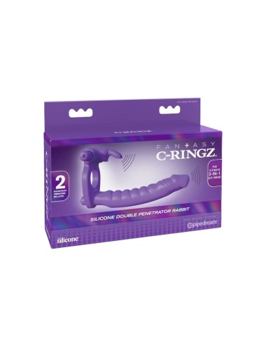 FANTASY C-RINGZ - SILICONE DOUBLE VIBRATOR COELHO