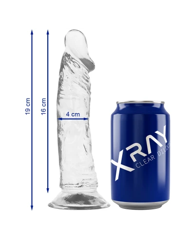 X RAY - DILDO TRANSPARENTE 19 CM -O- 4 CM