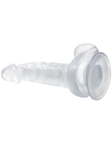 BAILE - DILDO REALÍSTICO COM VENTOSA E TESTÍCULOS 16.7 CM TRANSPARENTE