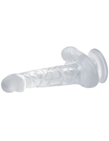 BAILE - DILDO REALÍSTICO COM VENTOSA E TESTÍCULOS 16.7 CM TRANSPARENTE
