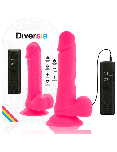 DIVERSIA - VIBRAO FLEXÍVEL DIVERSIA ROSA 20.5 CM -O- 4.2 CM